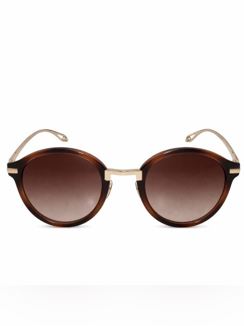Fendi 9707 C3 Tortoise Shell Round Gradient Sunglasses 49-22-138 NWOT - Picture 2 of 11